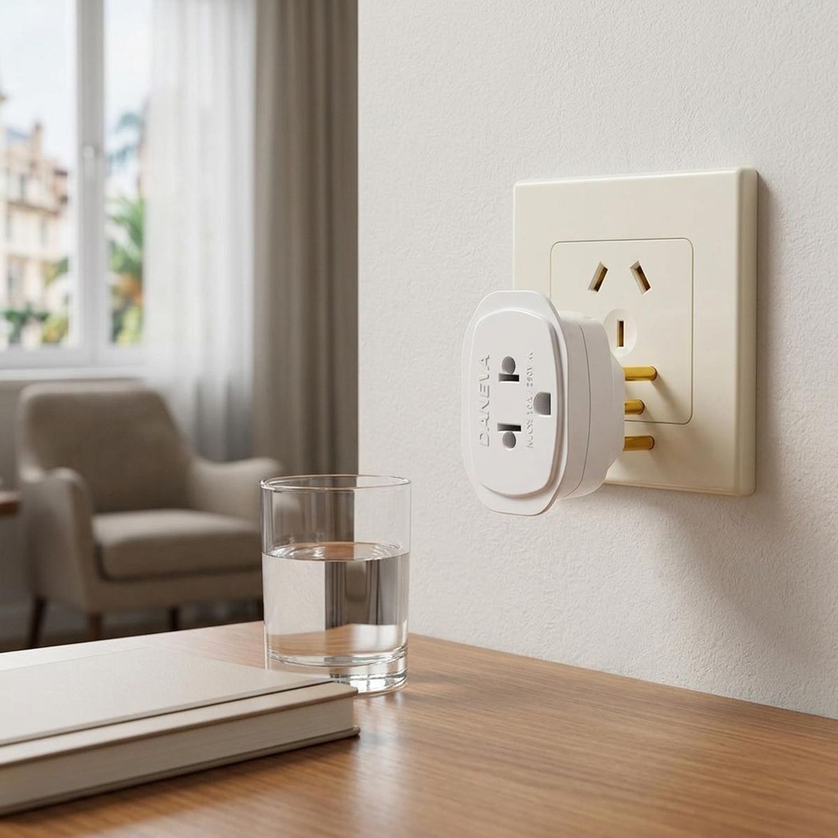 Adaptador Universal Branco 2 Polos T 10A 250V Daneva, marca Legrand - Foto 2