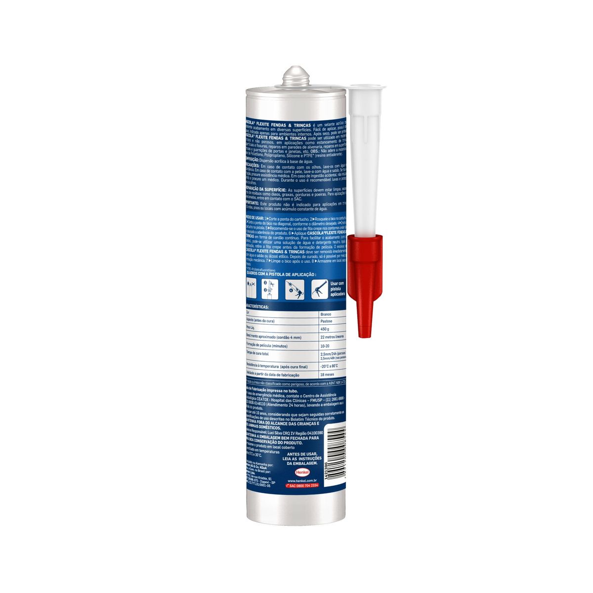 Cascola Fenda Trinca Lx30 450Gx12 Acr, Branco, marca Super Bonder - Foto 2