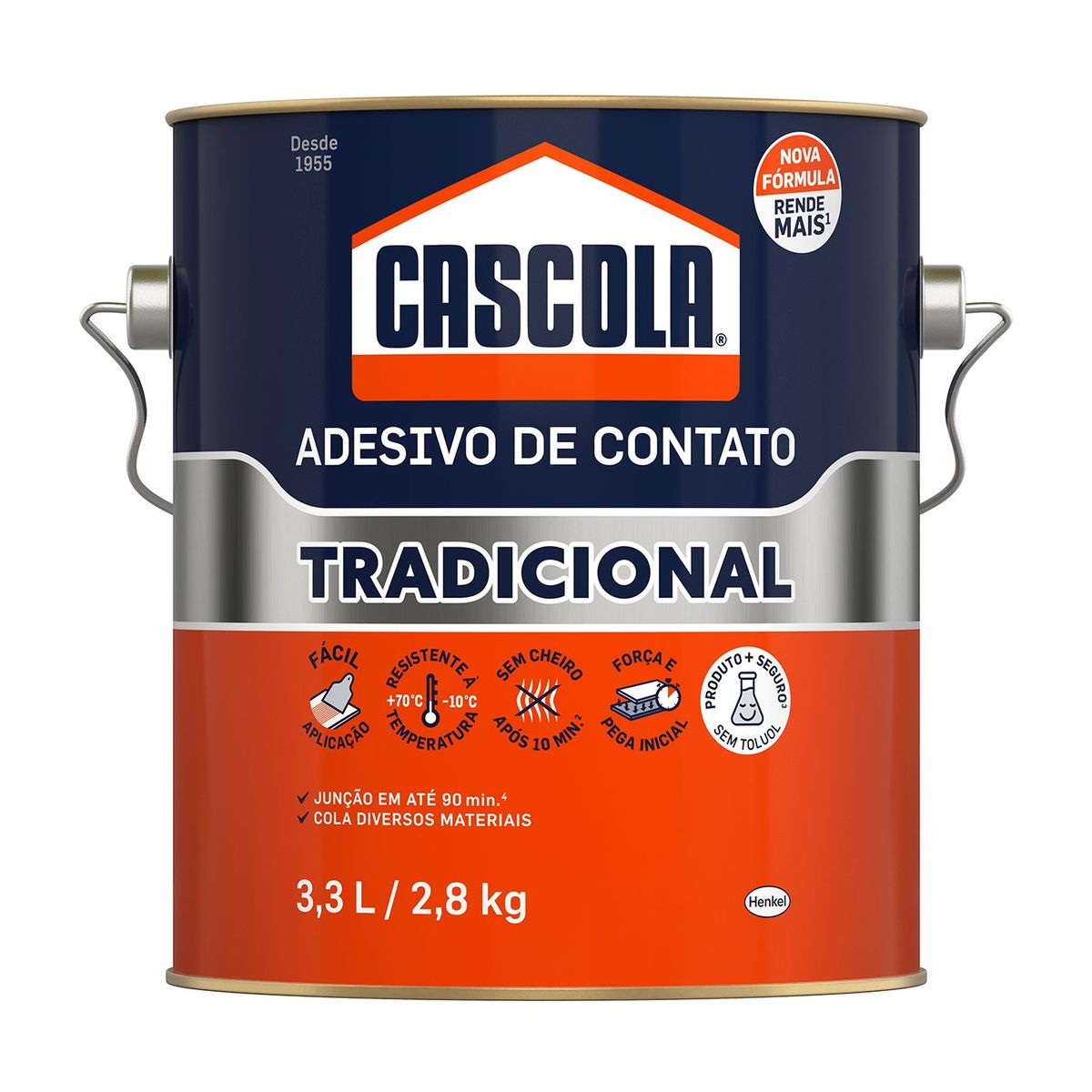 Cola de Contato Tradicional Cascola sem Tuluol 2,8kg, marca Cascola - Foto Principal