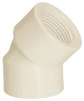 Joelho 45° Roscável Água Fria Branco 1/2"