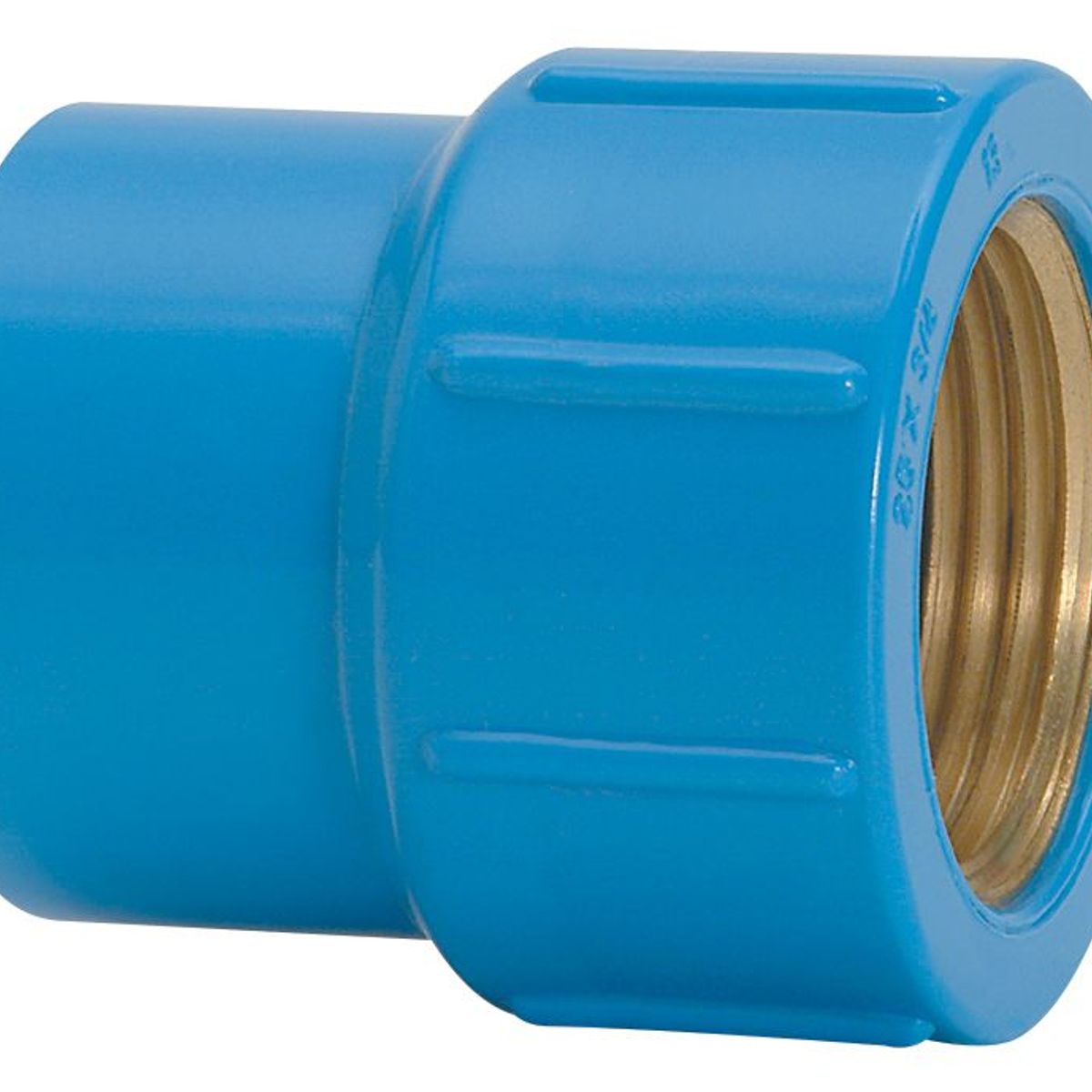 Luva Soldavel / Roscável Água Fria Azul Bucha Latão 25mmx1/2", marca Amanco - Foto Principal