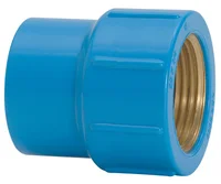 Luva Soldavel / Roscável Água Fria Azul Bucha Latão 25mmx1/2"