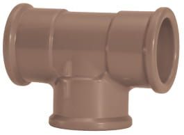 T de Reduo gua Fria Soldvel 110x60mm Marrom
