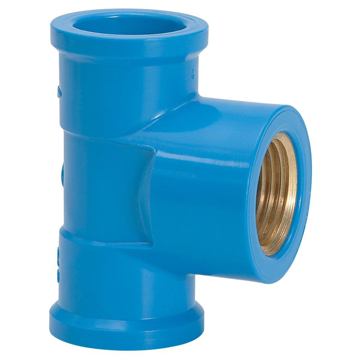 Te Soldavel / Roscável Água Fria Azul Bucha Latão 20mmx1/2", marca Amanco - Foto Principal