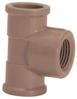 Te Soldável Roscável Água Fria Marrom 25mmx1/2" Amanco