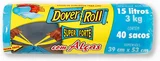 Saco de Lixo Super Forte com Alças 15 Litros com 40 Unidades 39x53cm  Azul Dover-Roll