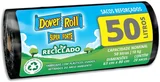 Saco de Lixo Super Forte Reciclado 50 litros com 20 Unidades 63x80cm Preto Dover-Roll