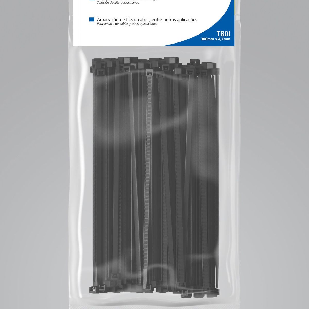 Abraçadeira Nylon T80I Preta 5X300mm Embalagem Com 100 Unidades, marca Hellermann - Foto Principal