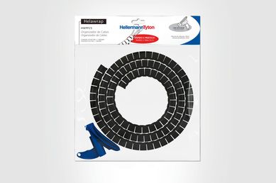 Espiral Helawrap Organizador De Cabos Preta 1