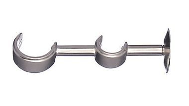 Suporte Leo Duplo Roseta Mdio Ao Escovado 28X19mm