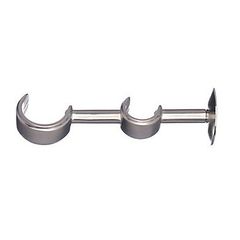 Suporte Leão Duplo Roseta Médio Aço Escovado 28X19mm