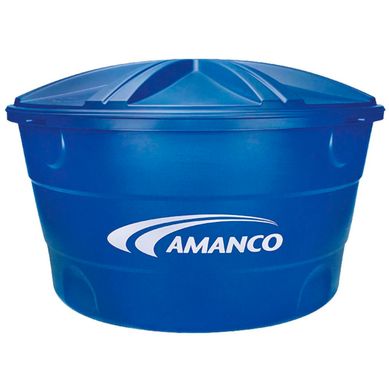 Caixa De gua 500L Polietileno Tampa Encaixe Azul