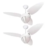Kit com 2 Ventiladores de Teto 3 Pás Aires 127V Branco Ventisol