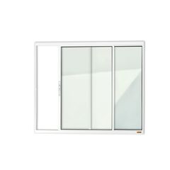 Janela de Correr Alumínio Branco 2 Folhas Esquerda 100x120x6,2cm Confort