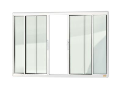 Janela de Correr Alumnio Branco 4 Folhas Central 100x200x6,2cm Confort