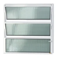 Janela Basculante Vidro Canelado Alumínio Branco 60x60x2,3cm Master