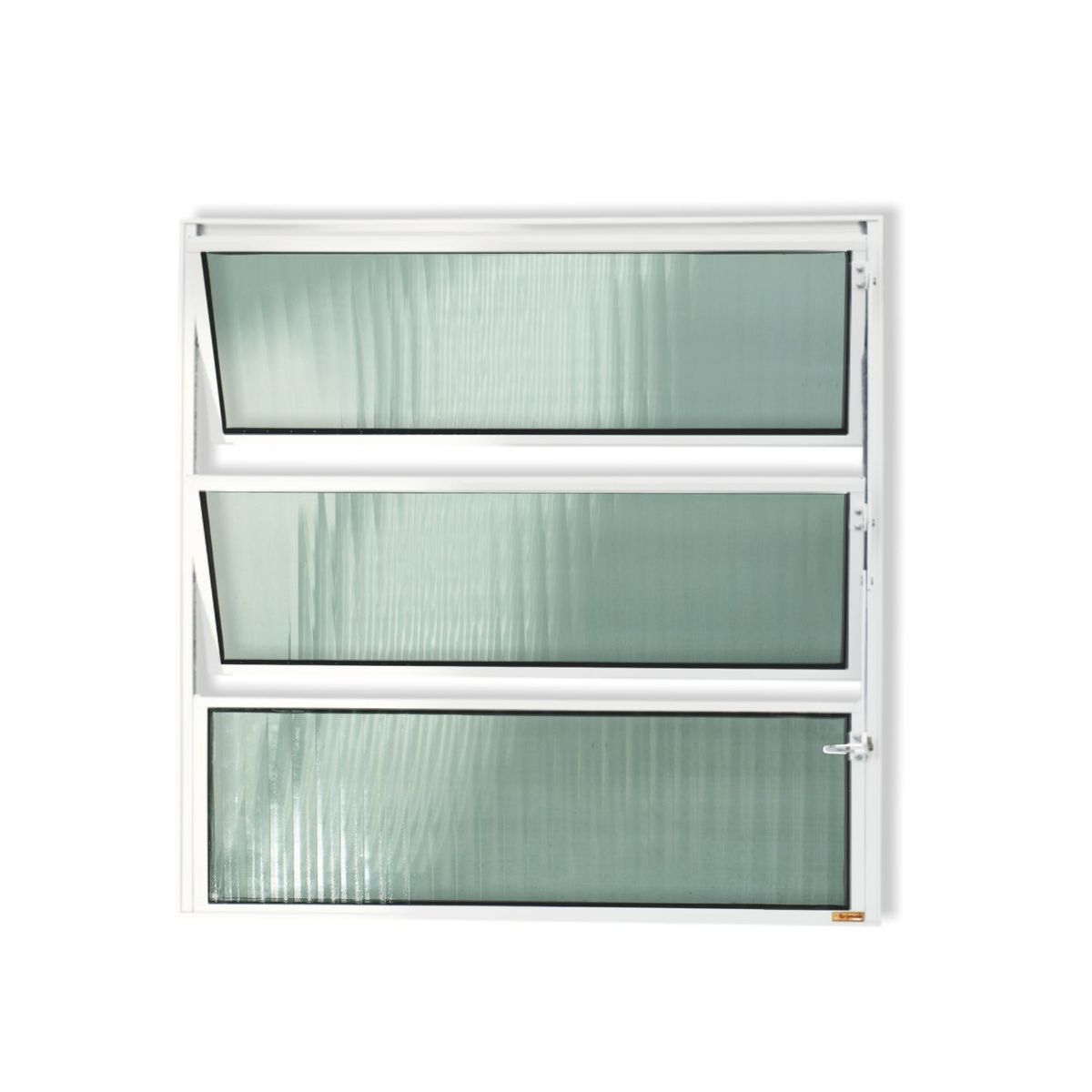 Janela Basculante Vidro Canelado Alumínio Branco 60x60x2,3cm Master, marca Brimak - Foto 2