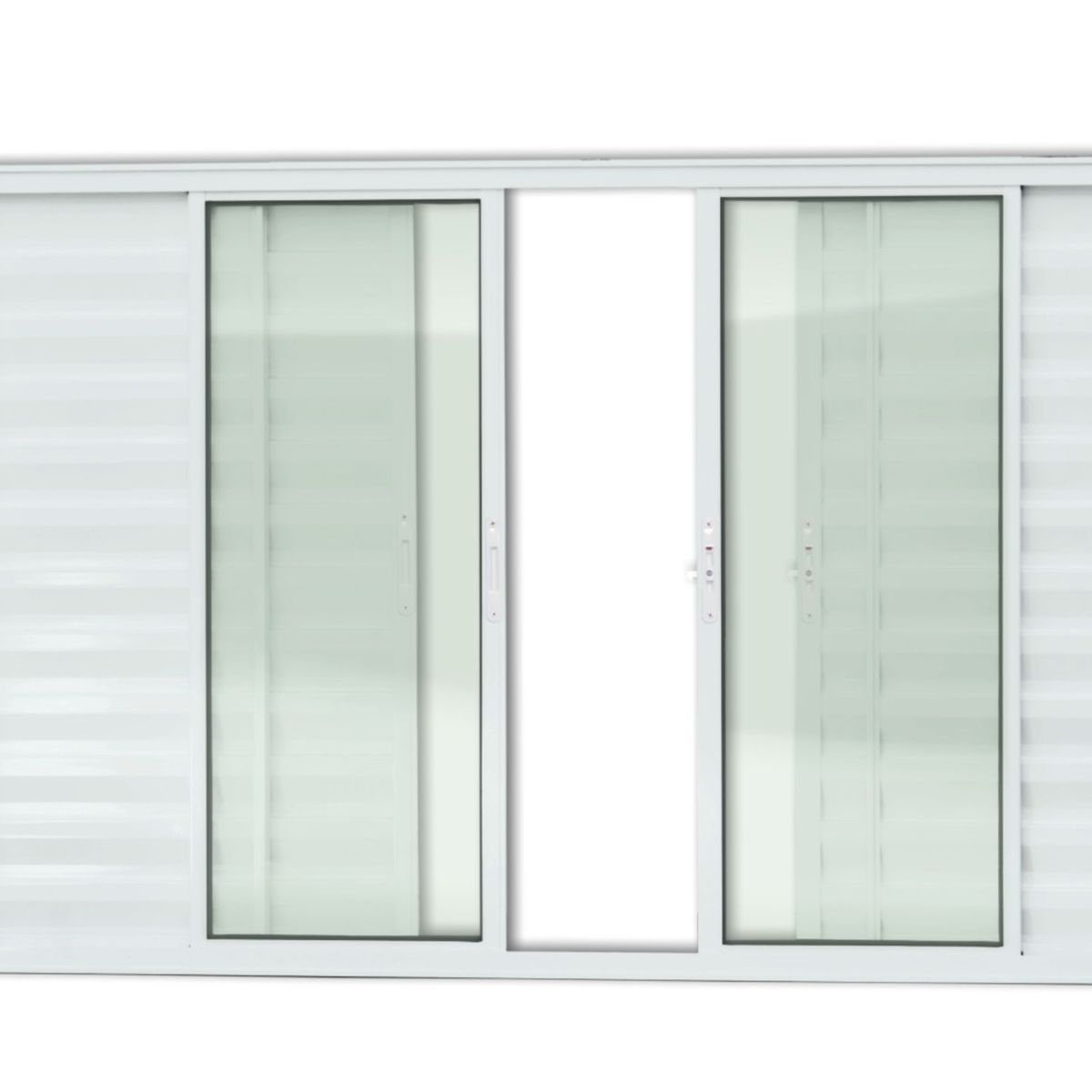 Janela Veneziana Alumínio Branco 6 Folhas Central 100x120x8cm Confort, marca Brimak - Foto Principal