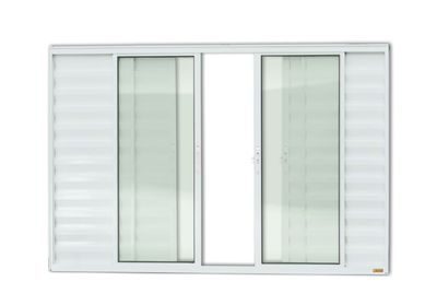 Janela Veneziana Alumnio Branco 6 Folhas Central 100x200x8cm Confort