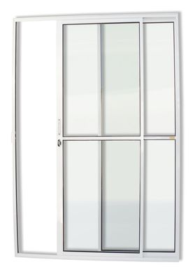 Porta de Correr Alumnio Branco 2 Folhas Esquerda 210x120x7,8cm Super 25