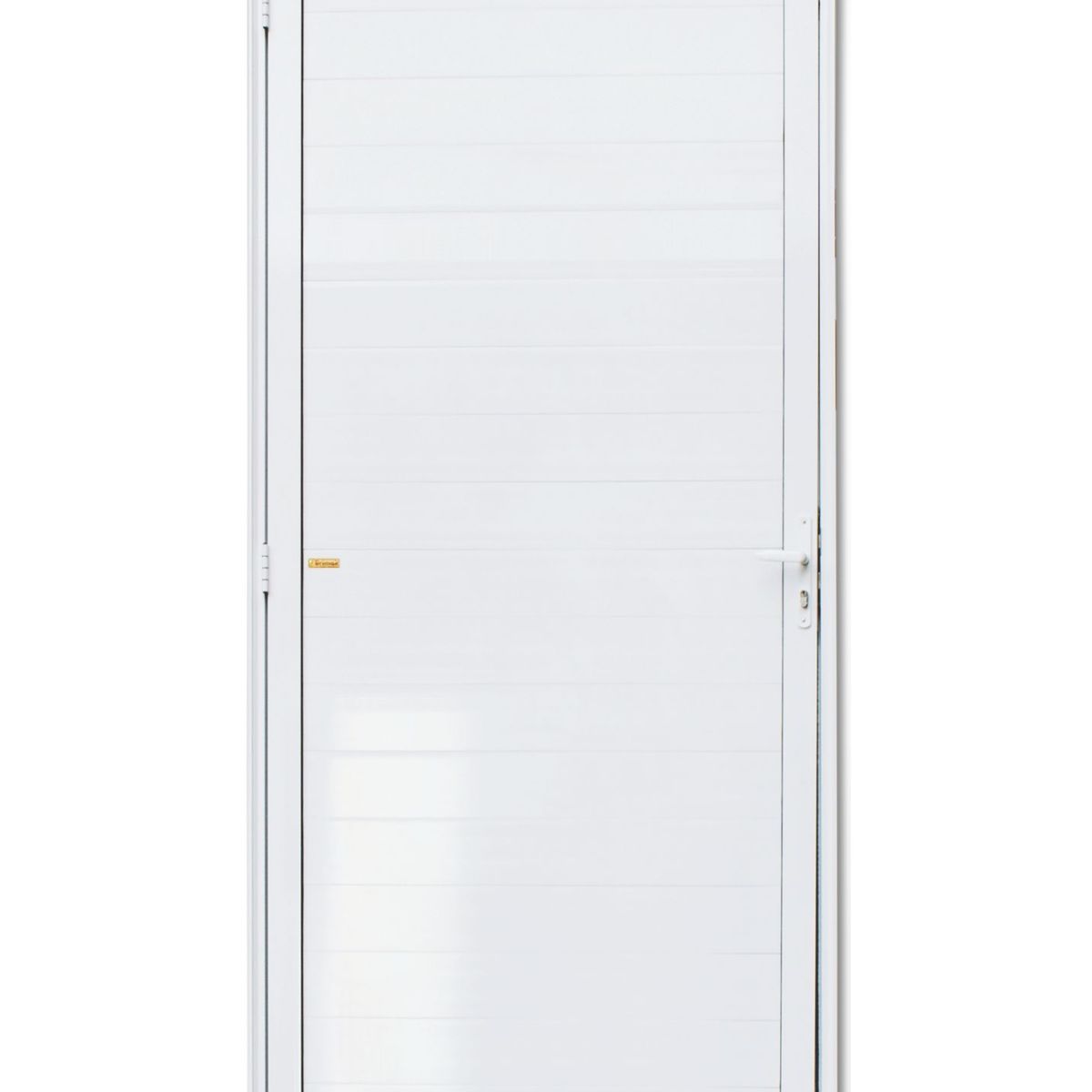 Porta Lambri Fechadura Alumínio Branco Direita 210x80x4,6cm Super 25, marca Brimak - Foto Principal