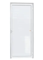 Porta Lambri Fechadura Alumínio Branco Esquerda 210x80x4,6cm Super 25