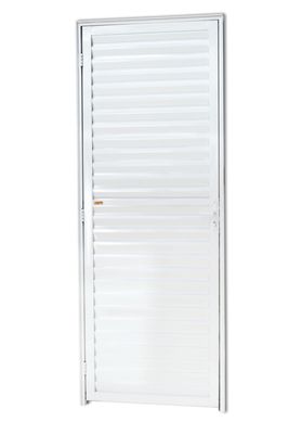 Porta Veneziana Alumnio Branco Direita 210x80x4,6cm L.25