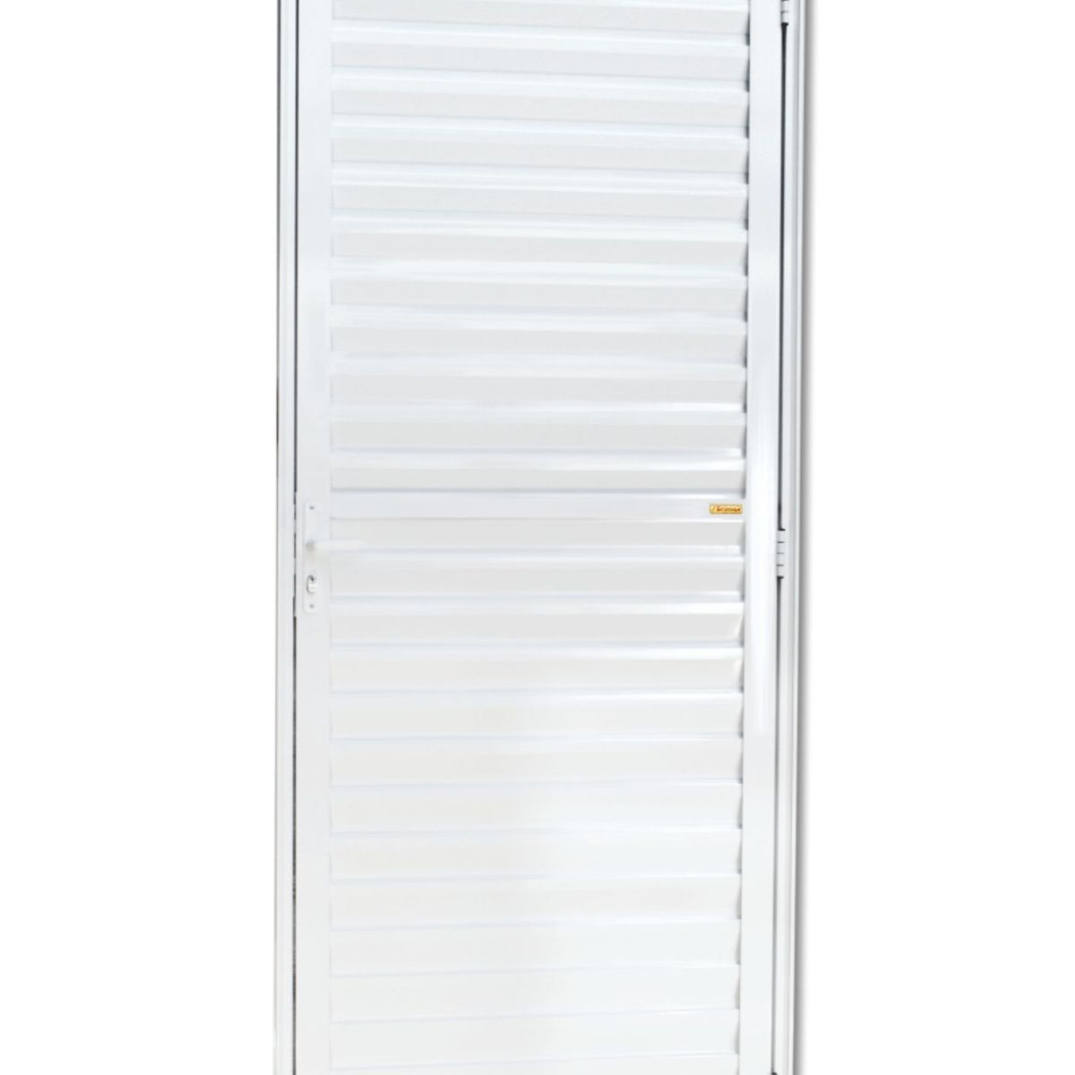 Porta Veneziana Alumínio Branco Esquerda 210x80x4,6cm L.25, marca Brimak - Foto Principal