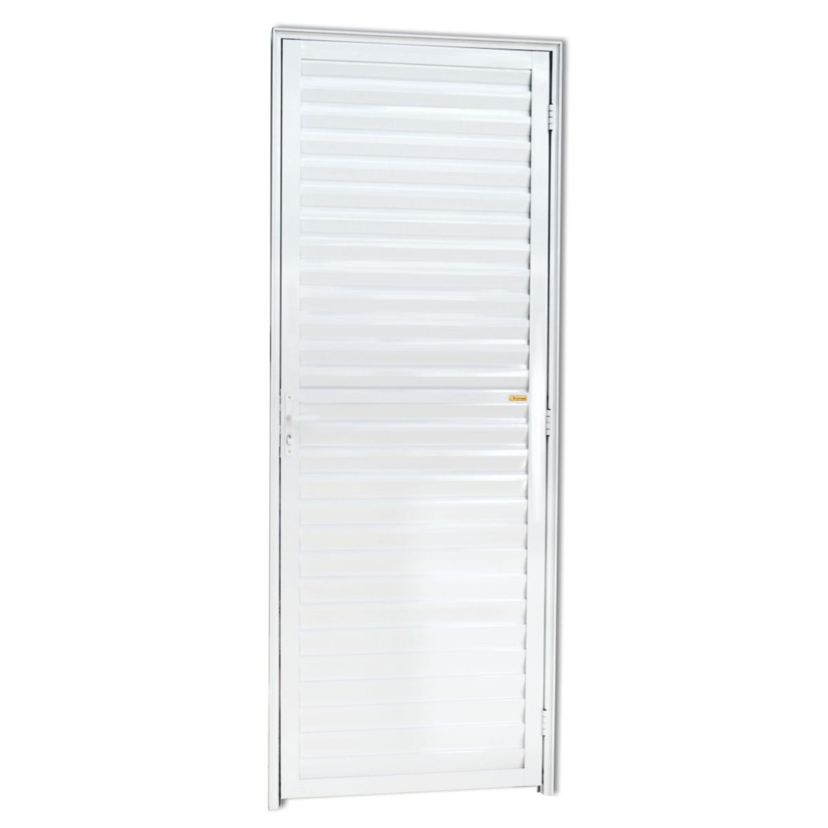 Porta Veneziana Alumínio Branco Esquerda 210x80x4,6cm L.25, marca Brimak - Foto Principal