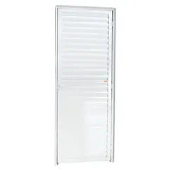 Porta Veneziana Alumínio Branco Esquerda 210x80x4,6cm L.25