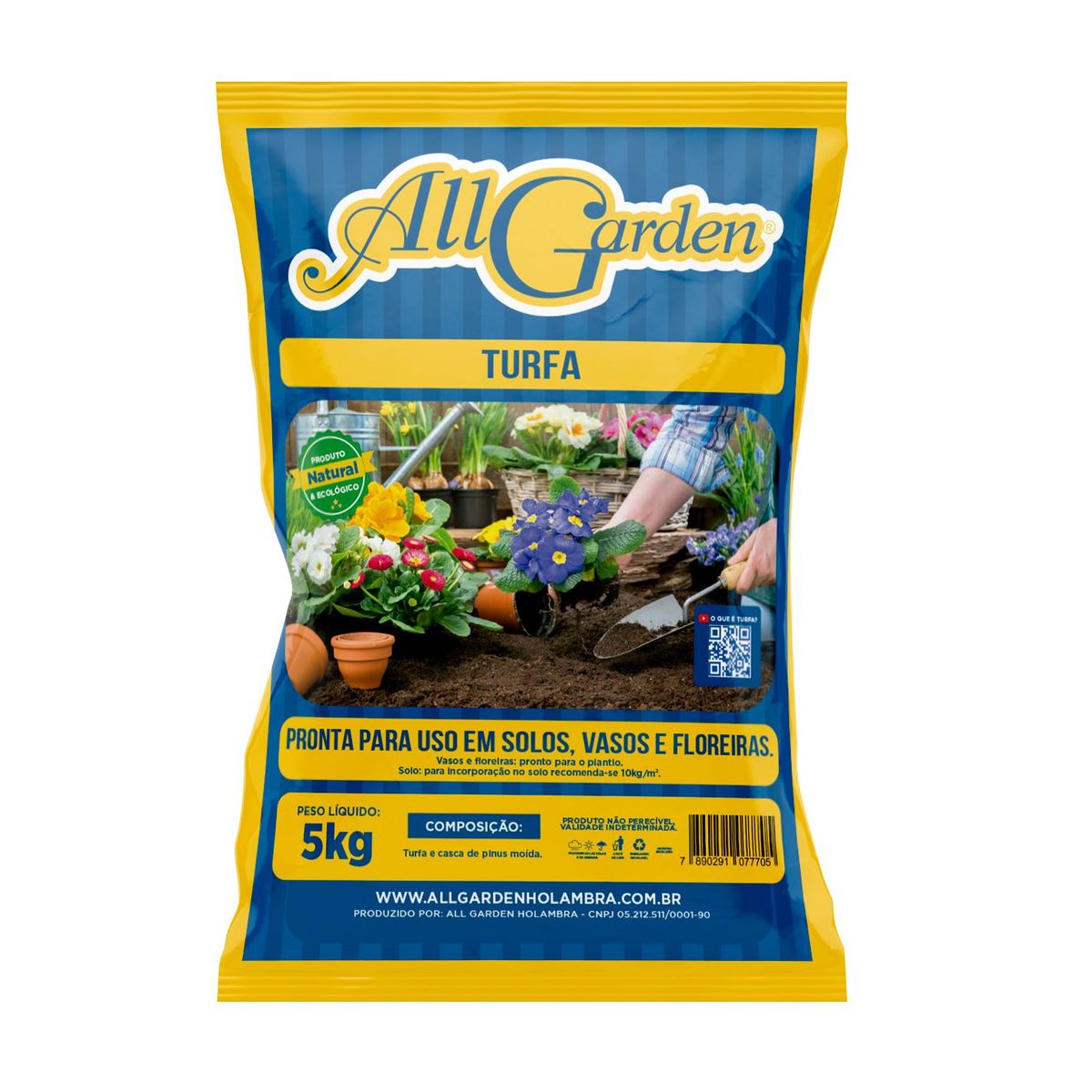 Substrato para Plantio Turfa Saco 5Kg All Garden, marca All Garden - Foto Principal