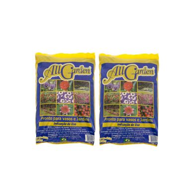 Kit com 2 Substratos para Plantio Turfa All Garden Saco 10kg