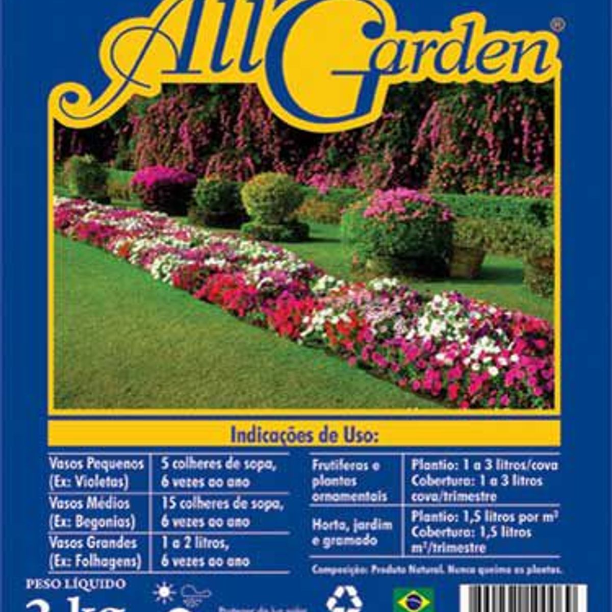 Adubo Orgânico Húmus de Minhoca All Garden saco 2Kg, marca All Garden - Foto 2