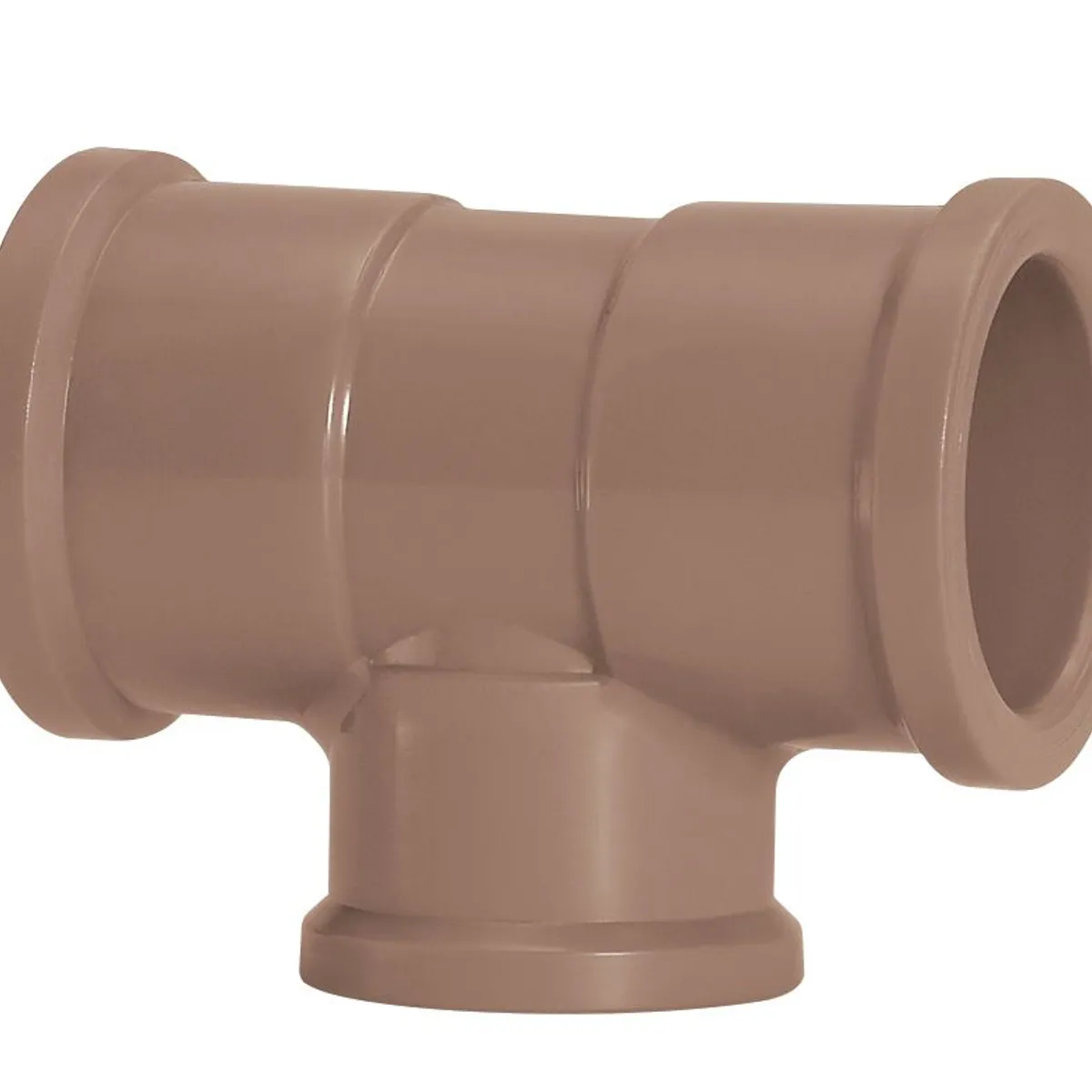 Tê de Redução Água Fria Soldável 110x75mm Marrom, marca Amanco - Foto Principal