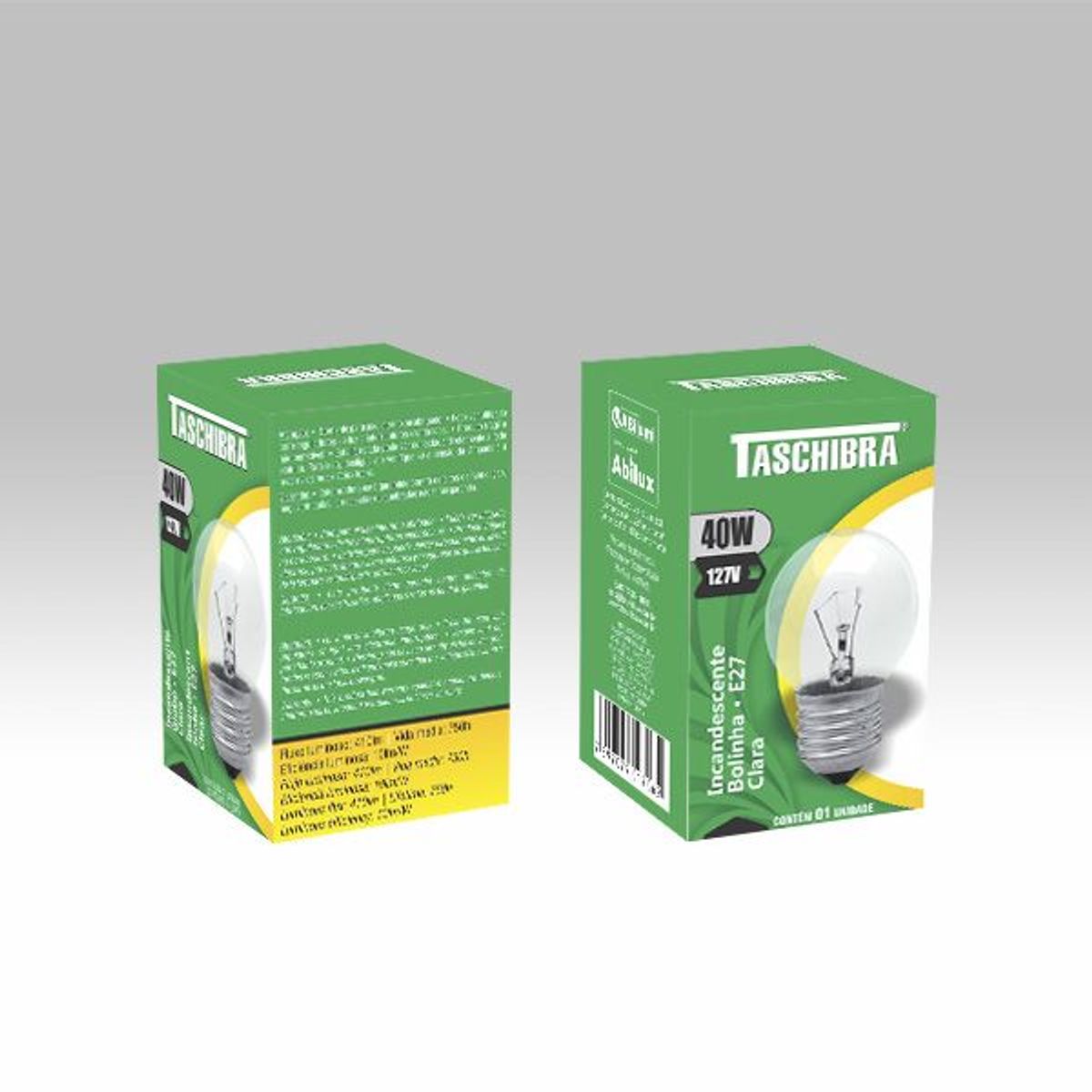 Lâmpada Incandescente Bolinha 40W 127V Taschibra, marca Taschibra - Foto 2