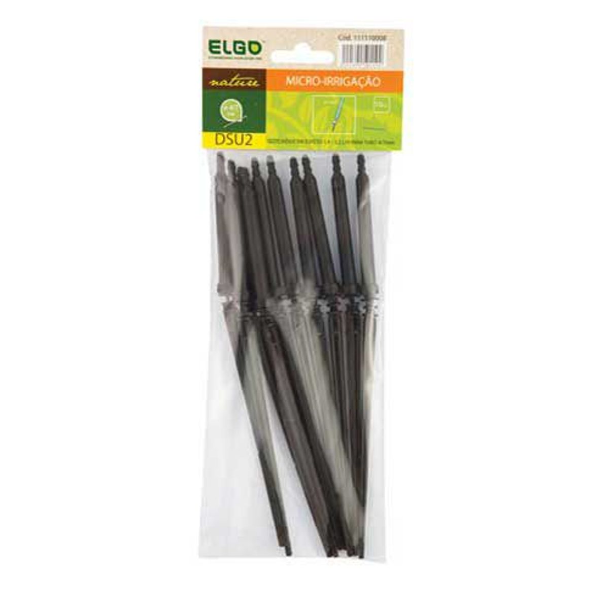 Gotejador Espeto 1,4 3,2 L/H Tubo 4/7 10 peças, Preto, marca Elgo - Foto Principal