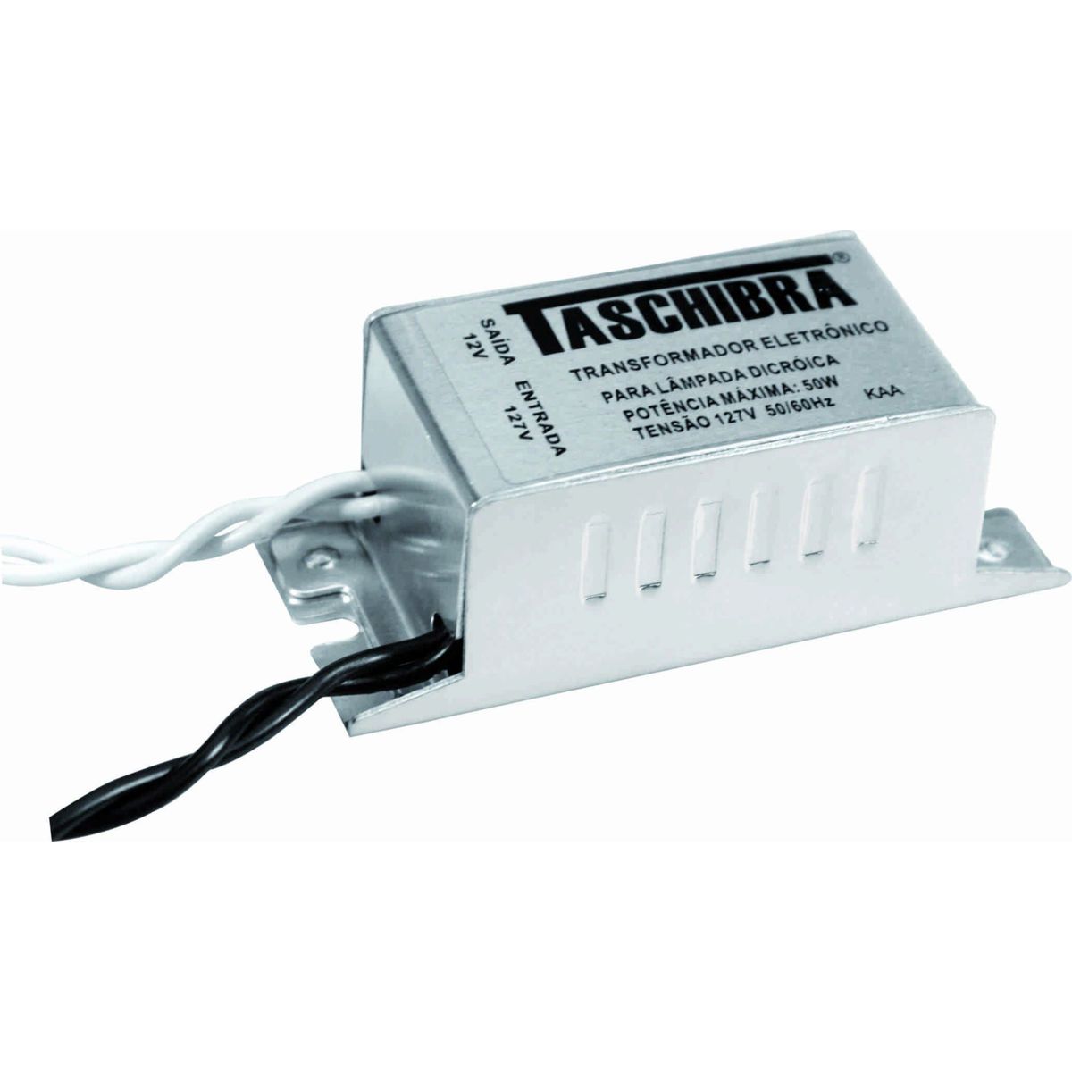Transformador Eletrônico para Dicróica 100W, Cromado, 127V, marca Taschibra - Foto Principal