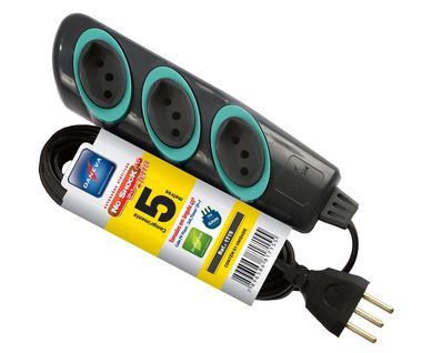 Extenso 3 Pinos 2P+T 10A 3 Tomadas Cabo Pp Com 5M