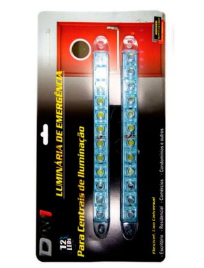 Luminria Emergncia para Central Alarme 12 Leds 12V, Branco