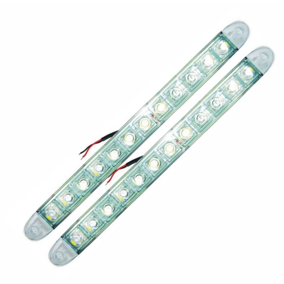 Luminária Emergência para Central Alarme 12 Leds 12V, Branco, marca DNI - Foto 2