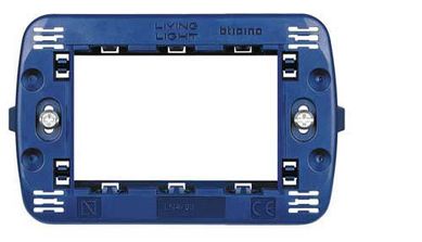 Suporte para 3 Mdulos 4x2 8x2cm LivingLight Azul