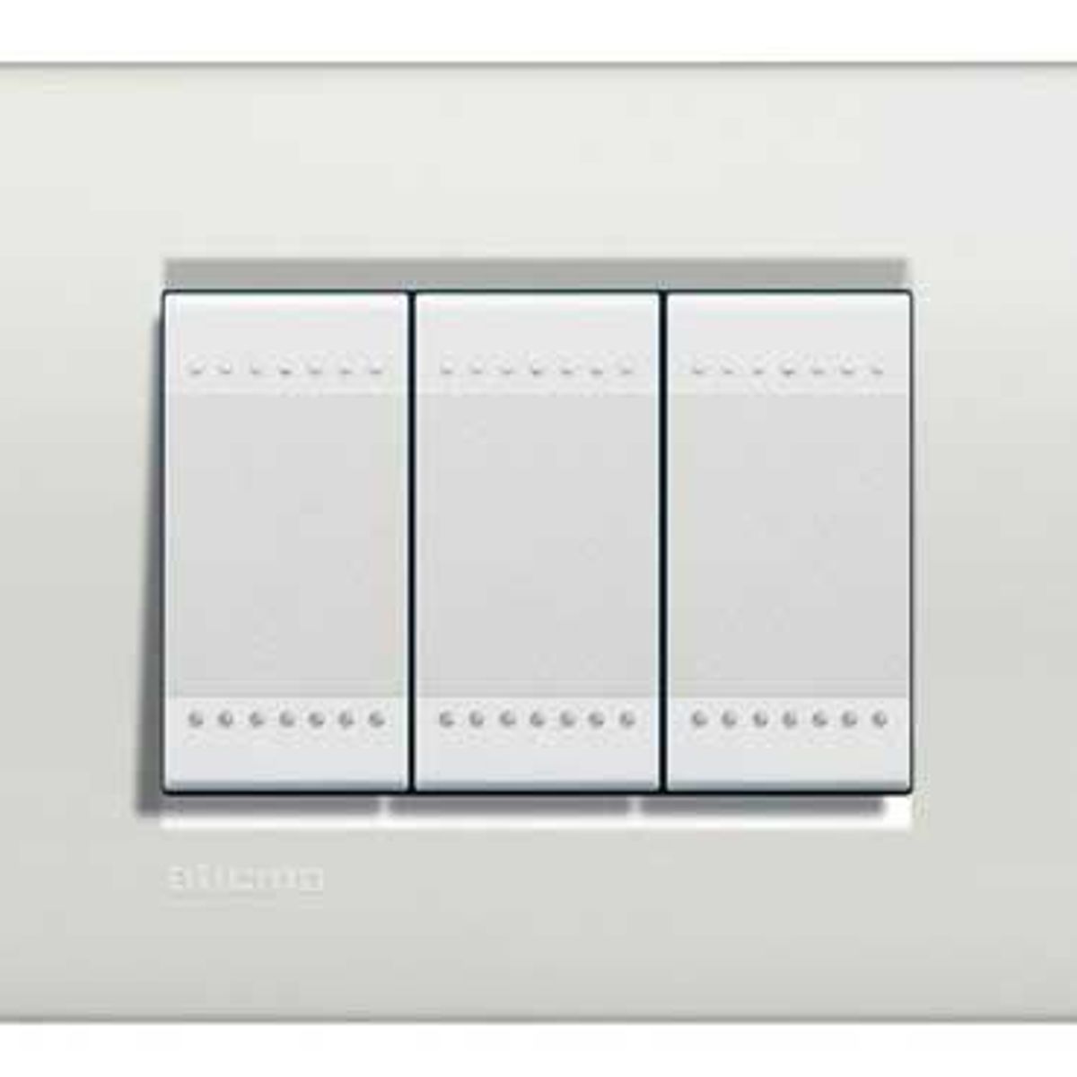 Placa 3 Postos 4x2 Quadrado 13x2cm LivingLight Verde, marca Pial - Foto Principal
