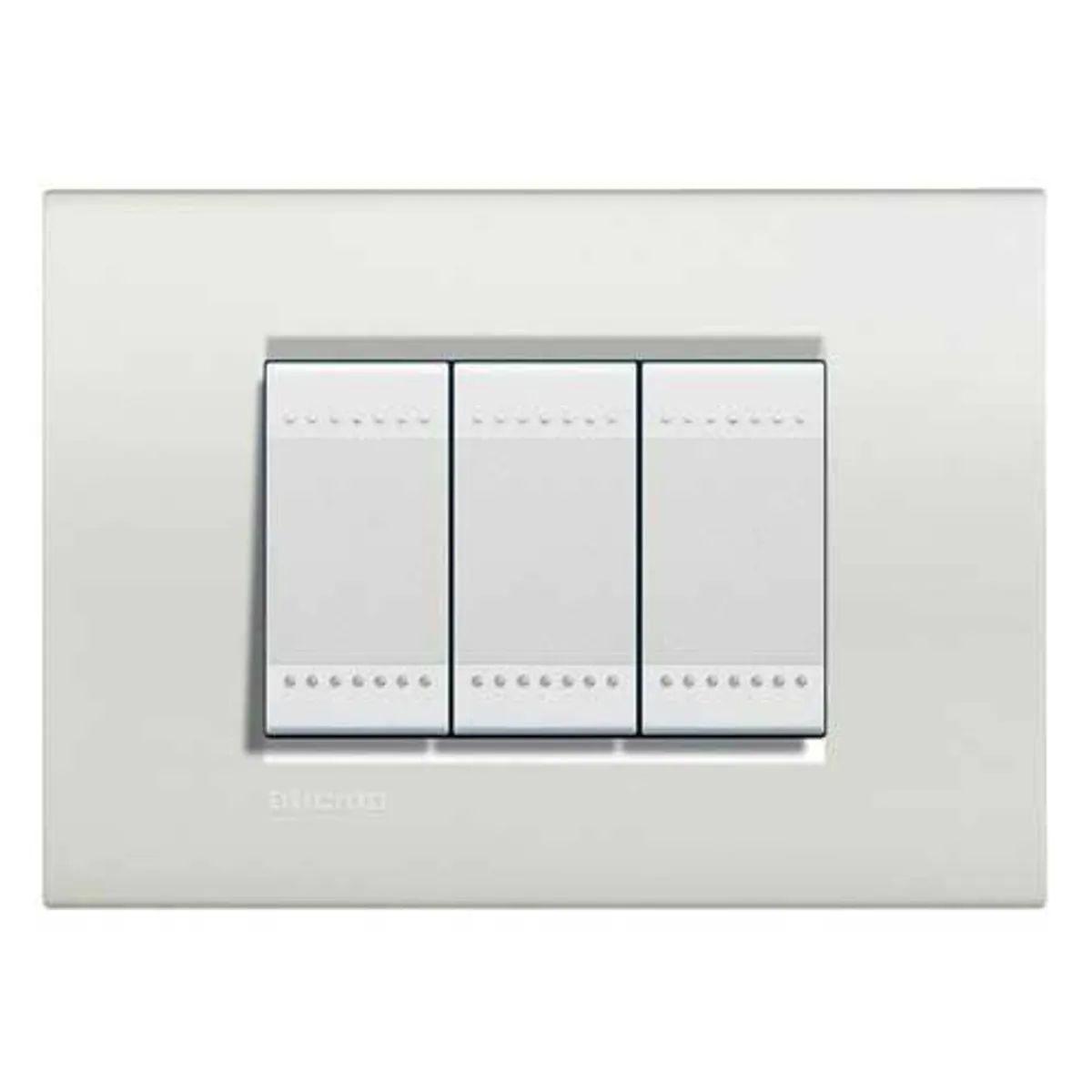 Placa 3 Postos 4x2 Quadrado 13x2cm LivingLight Verde, marca Pial - Foto Principal