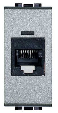 Mdulo de Entrada RJ11 4 Fios 4,4x3,2x2,2cm Cromado