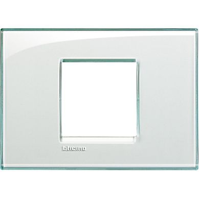 Placa Quadrada 2 Postos Central 4X2 Acqua