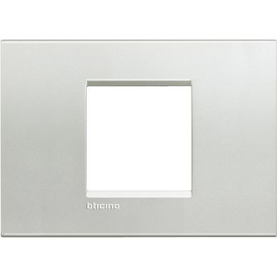 Placa Quadrada 2 Postos Central Argento, 4x2cm