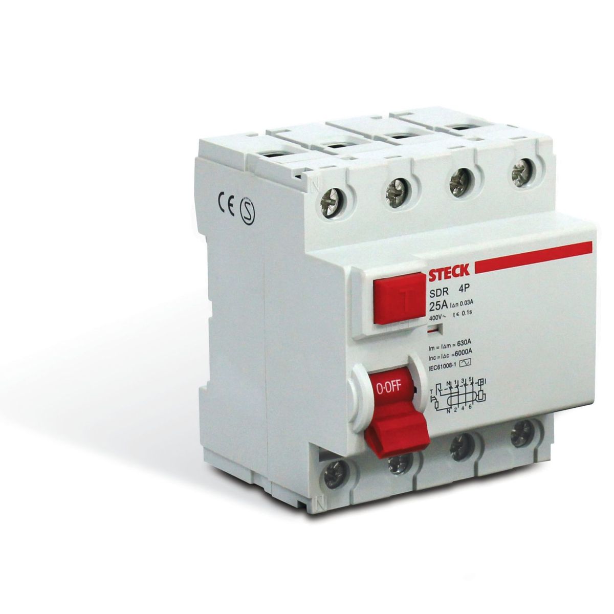 Interruptor Diferencial Residual Idr Tetrapolar 4P 40A, marca Steck - Foto Principal