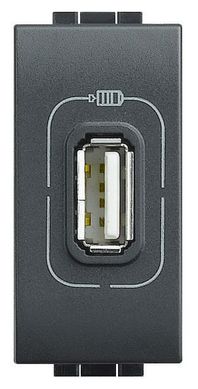 Mdulo de Tomada USB 4,5x2,5cm Antha Grafite