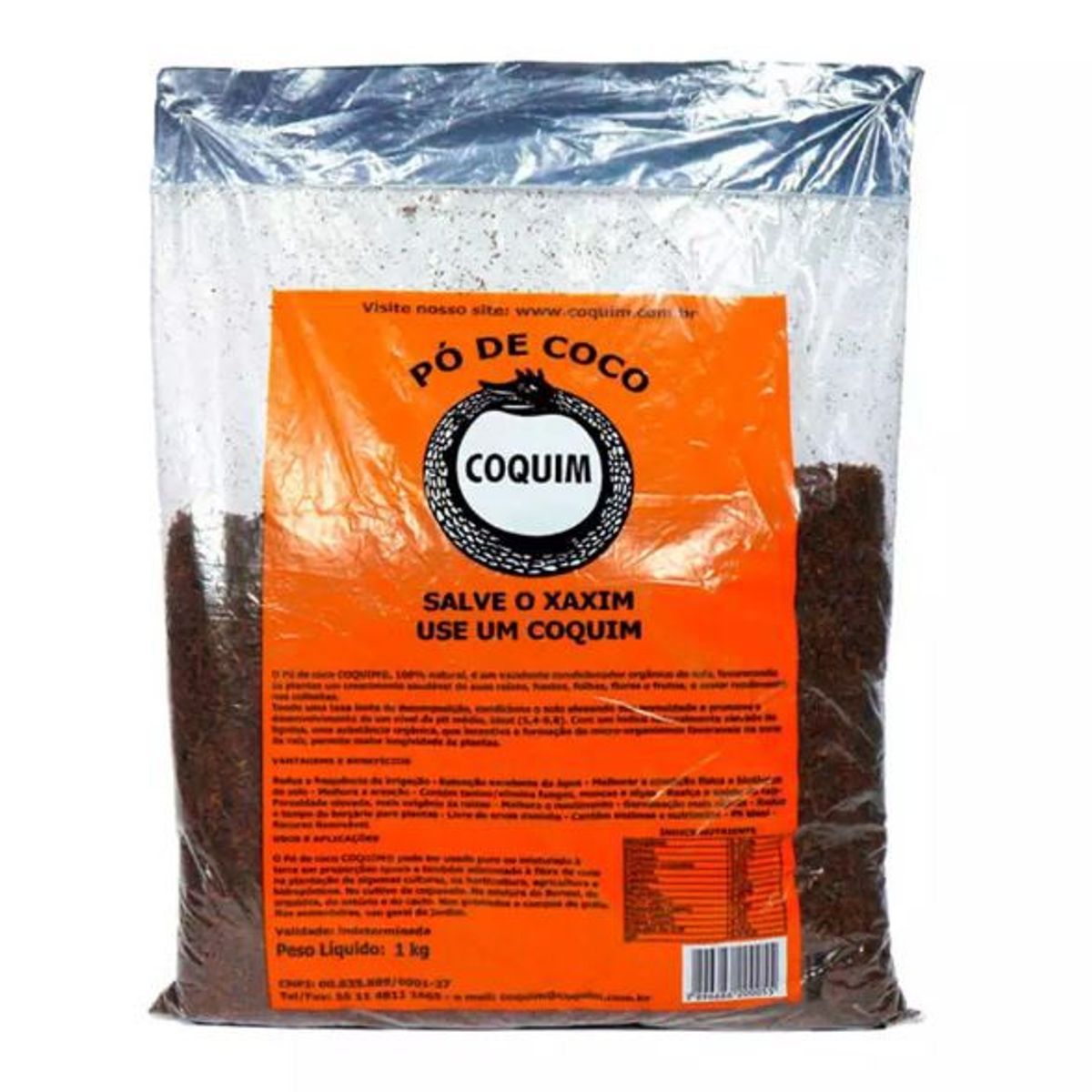 Pó de Coco Marrom, marca Coquim - Foto Principal