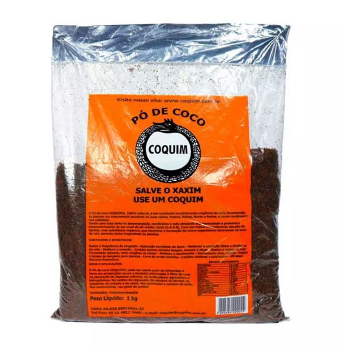 Pó de Coco Marrom, marca Coquim - Foto Principal